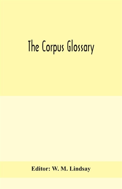 The Corpus glossary (Paperback)