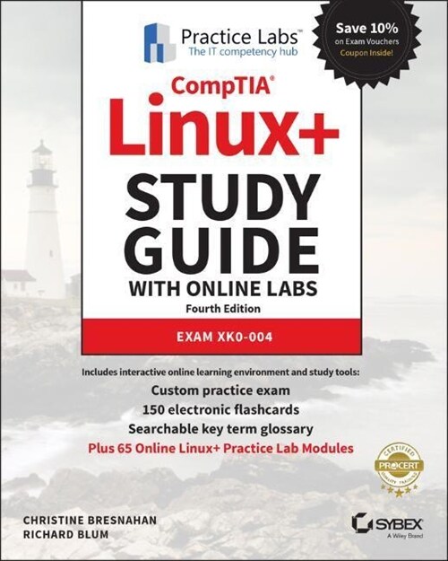 Comptia Linux+ Study Guide with Online Labs: Exam Xk0-004 (Paperback, 4)