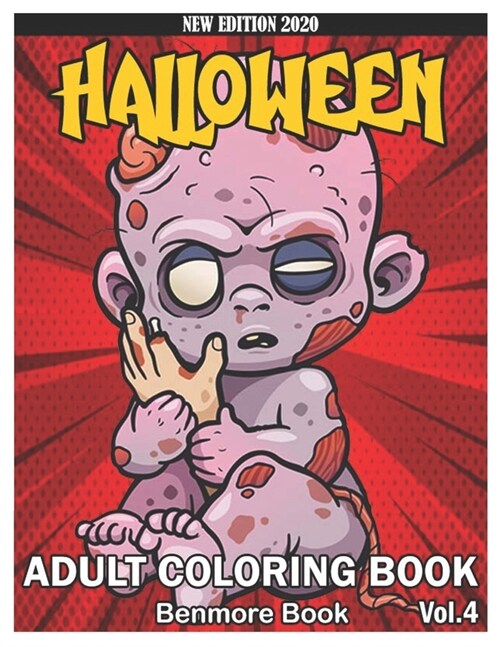 Halloween Adult Coloring Book: An Adult Coloring Book with Beautiful Flowers, Adorable Animals, Spooky Characters, and Relaxing Fall Designs Volume 4 (Paperback)