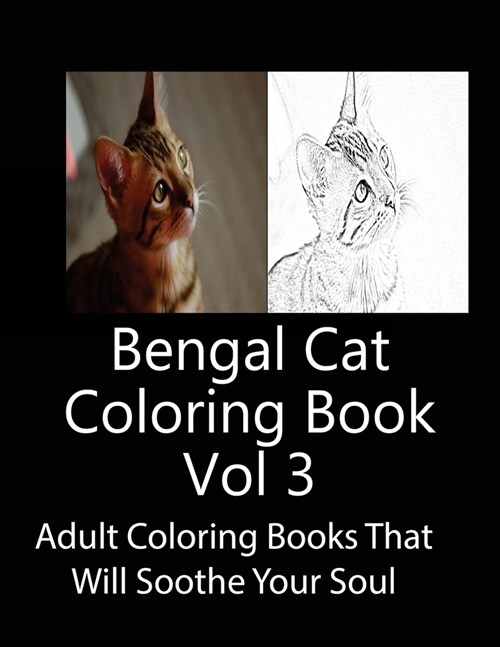 Bengal Cat Coloring Book Vol 3: Adult Coloring Book that Will soothe Your Soul (Paperback)