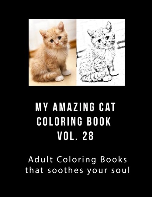 My Amazing Cat Coloring Book Vol 28: Adult Coloring Book that Will soothe Your Soul (Paperback)