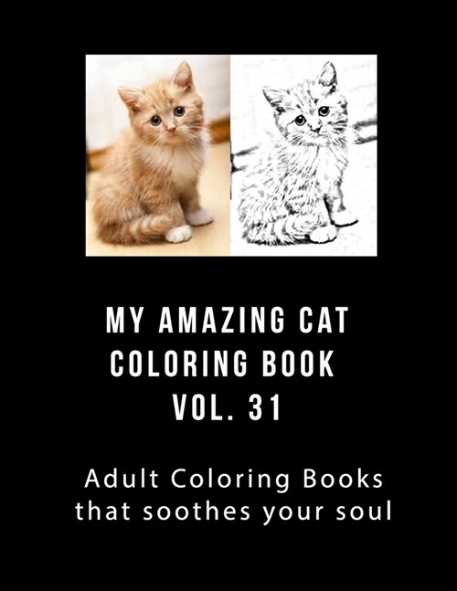 My Amazing Cat Coloring Book Vol 31: Adult Coloring Book that Will soothe Your Soul (Paperback)