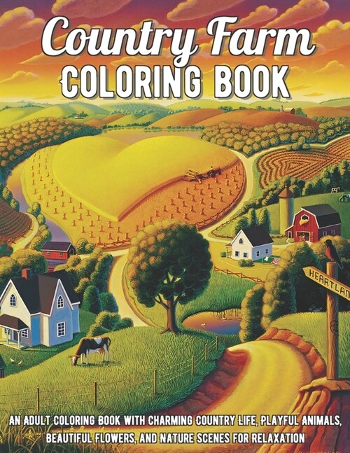 Country Farm Coloring Book (Paperback)