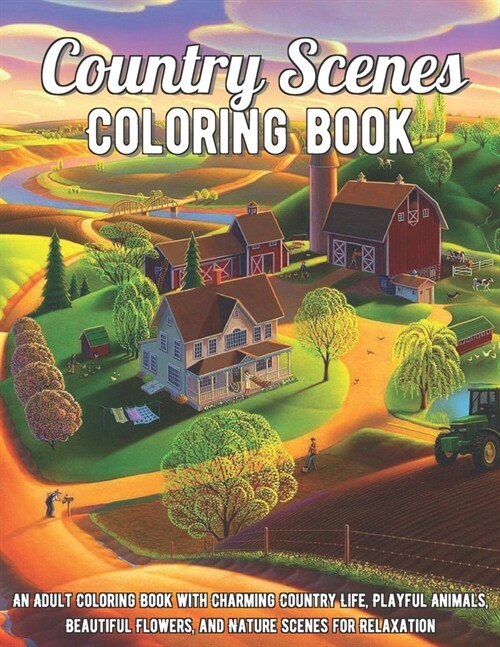 Country Scenes Coloring Book (Paperback)