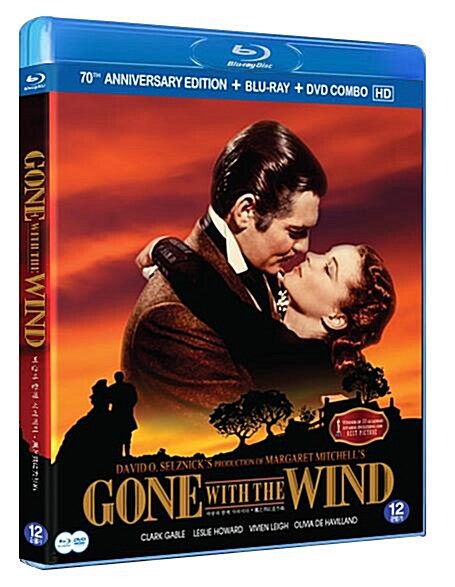 [블루레이] 바람과 함께 사라지다 / BD+DVD COMBO (한글/영어/일어 자막 수록) /Gone with the Wind