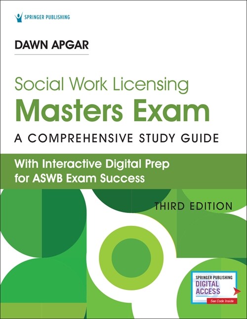 Social Work Licensing Masters Exam Guide: Study Guide for Lmsw Licensing Exam - Book + Online Exam Prep from Dawn Apgar, Customized Study Plan, Practi (Paperback, 3)