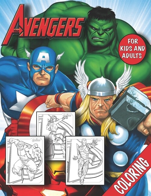 Avengers coloring for kids and adults: Marvel Studios Character (Paperback)