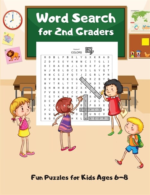 Word Search For 2nd Graders: Fun Puzzles for Kids Ages 6-8, Build Vocabulary, Improve Spelling (Paperback)