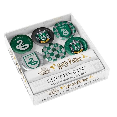 Harry Potter: Slytherin Glass Magnet Set (Set of 6) (Other)