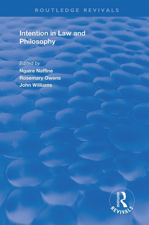 Intention in Law and Philosophy (Paperback, 1)
