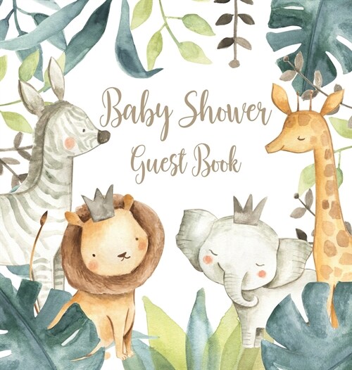 Safari Baby Shower Guest Book (Hardcover) (Hardcover)