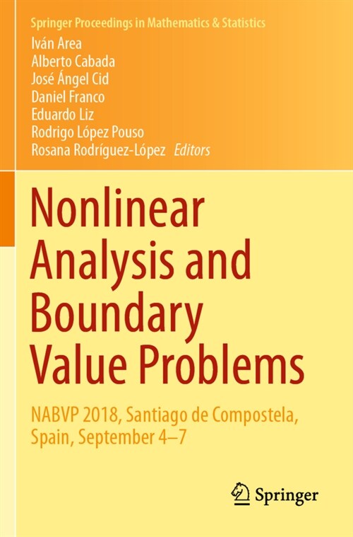 Nonlinear Analysis and Boundary Value Problems: Nabvp 2018, Santiago de Compostela, Spain, September 4-7 (Paperback, 2019)