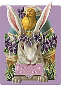 Easter Rabbit with Purple Flowers Blank Easter Card [With 6 Envelopes] (Other)