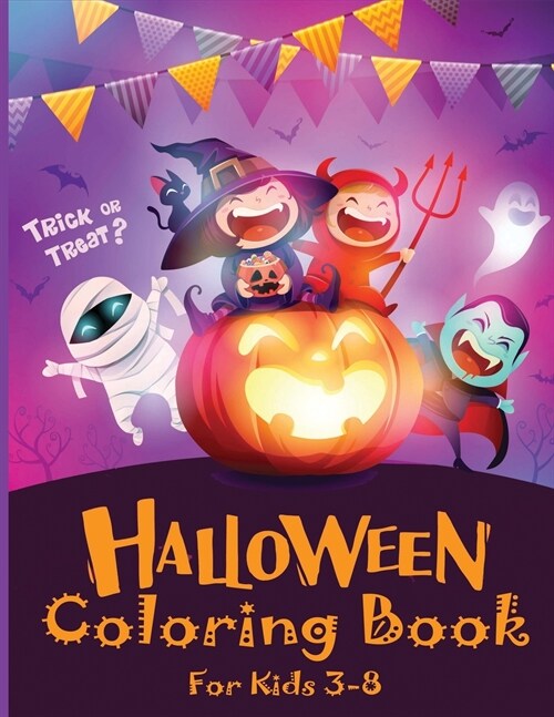 Halloween Coloring Book for Kids 3-8 (Paperback)