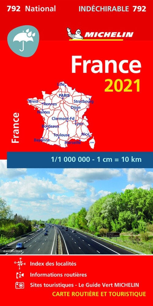 France 2021 - High Resistance National Map 792 : Maps (Sheet Map)