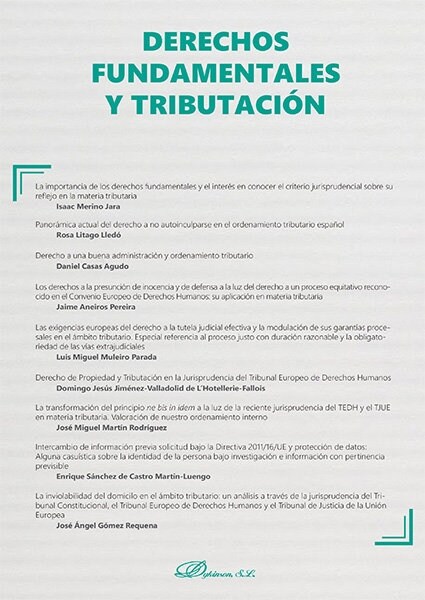 DERECHOS FUNDAMENTALES Y TRIBUTACION MONO (Book)