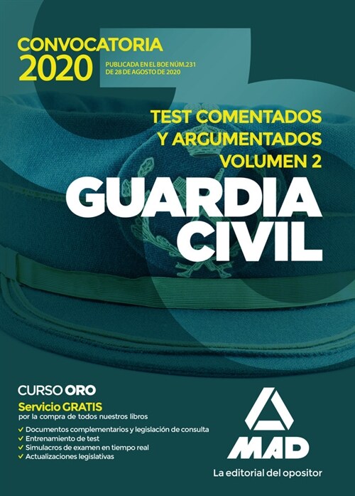 GUARDIA CIVIL TEST COMENTADOS Y ARGUMENTA (Paperback)