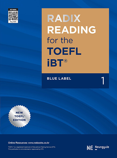 [중고] Radix Reading for The TOEFL iBT Blue Label 1