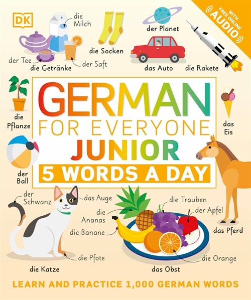 German for Everyone Junior: 5 Words a Day (Paperback)