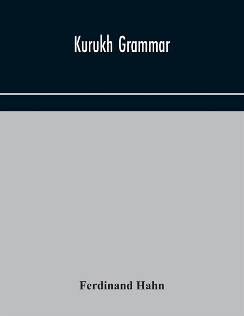 Kurukh grammar (Paperback)