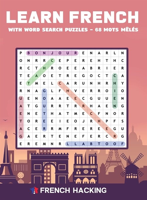 Learn French With Word Search Puzzles - 68 Mots M?? (Hardcover)