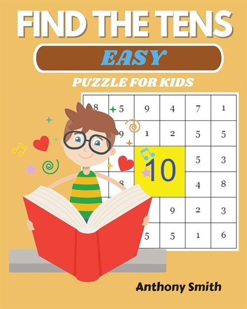 NEW! Find The Tens Puzzle For Kids Easy Fun and Challenging Math Activity Book (Paperback)