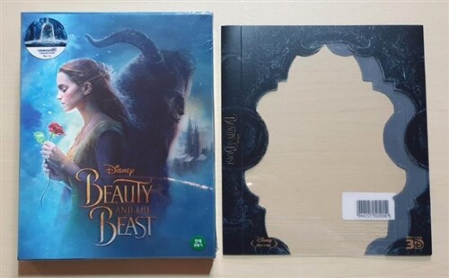 [중고] [3D 블루레이] 미녀와 야수 : 렌티큘러 슬립케이스 스틸북 한정판 (2disc: 3D+2D)