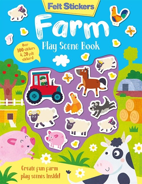 Felt Stickers Farm Play Scene Book (Paperback)