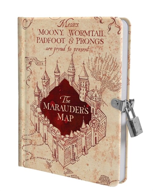 Harry Potter: Marauders Map Invisible Ink Lock & Key Diary [With Pens/Pencils] (Hardcover)