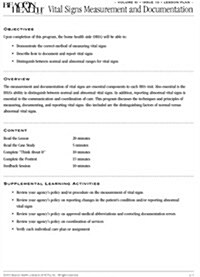 Vital Signs Measurement and Documentation (Loose Leaf)