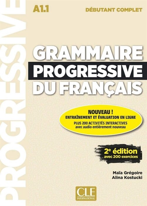 GRAMMAIRE PROGRESSIVE DU FRANCAIS - NIVEAU DEBUTANT COMPLET (Book)