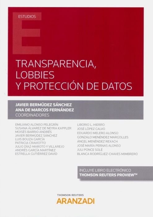 TRANSPARENCIA LOBBIES Y PROTECCION DE DATOS (Book)