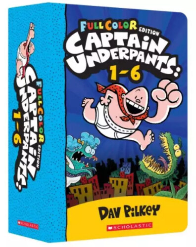 [중고] 캡틴 언더팬츠 Captain Underpants #1-6 Box Set (Paperback 6권, Full Color Edition)