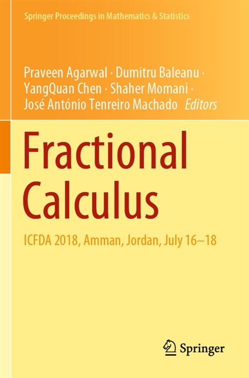 Fractional Calculus: Icfda 2018, Amman, Jordan, July 16-18 (Paperback, 2019)