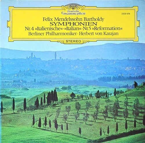 [중고] [LP] MENDELSSOHN: SYMPHONY NOS. 4 & 5 LP /BERLIN PHILHARMONIC, HERBERT VON KARAJAN - CONDUCTOR