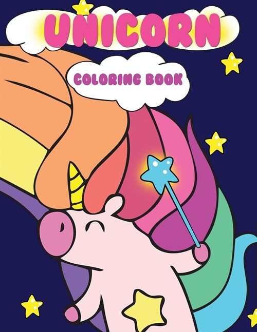 Unicorn Coloring Book: Jumbo Coloring Pages For Kids (Paperback)