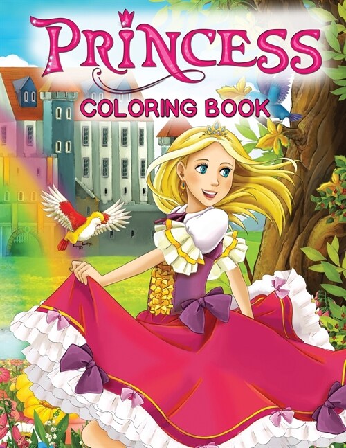 Princess Coloring Book: High Quality Jumbo Coloring Pages For Kids (Paperback)