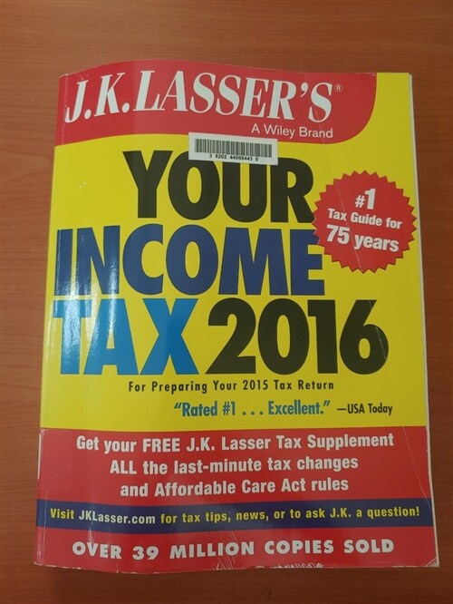 [중고] J.K. Lasser‘s Your Income Tax: For Preparing Your 2015 Tax Return (Paperback, 6, 2016)