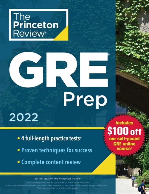 Princeton Review GRE Prep, 2022: 5 Practice Tests + Review & Techniques + Online Features (Paperback)