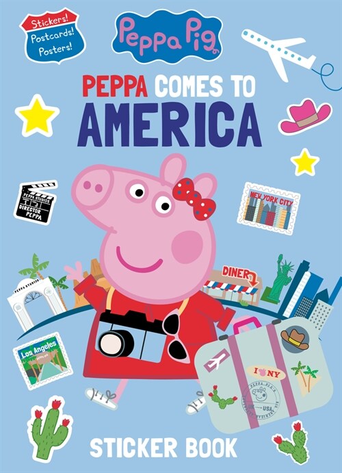 Peppa Comes to America Sticker Book (Peppa Pig) (Paperback)