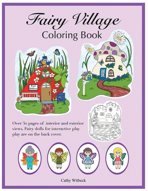 Fairy Village Coloring Book: A coloring book with fairy paper dolls (Paperback)