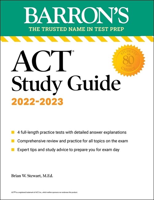 ACT Study Guide: With 4 Practice Tests (Paperback, 5)