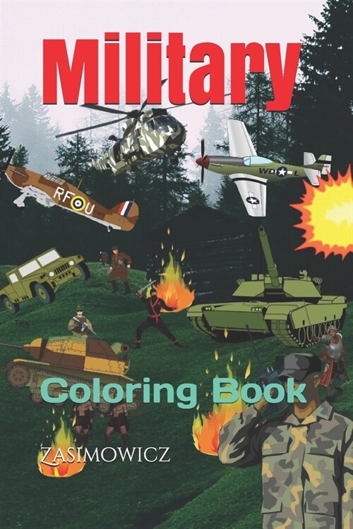 Military: Coloring Book (Paperback)