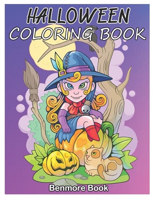 Halloween Coloring Book: Coloring Book for Kids with Beautiful Flowers, Adorable Animals, Spooky Characters, and Relaxing Fall Designs Volume 1 (Paperback)