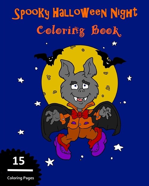 Spooky Halloween Night Coloring Book (Paperback)