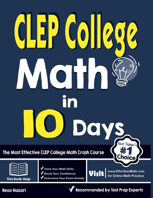 CLEP College Math in 10 Days: The Most Effective CLEP College Math Crash Course (Paperback)