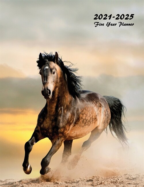 2021-2025 Five Year Planner: Large 60-Month Monthly Planner (Wild Stallion) (Paperback)
