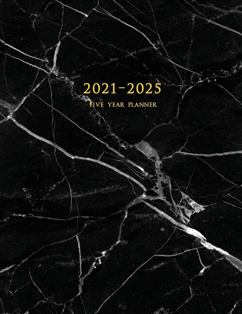 2021-2025 Five Year Planner: 60-Month Schedule Organizer 8.5 x 11 with Marble Cover (Volume 3) (Paperback)