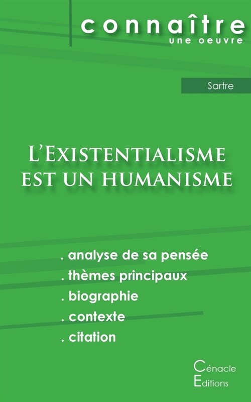 Fiche de lecture LExistentialisme est un humanisme de Jean-Paul Sartre (analyse litt?aire de r??ence et r?um?complet) (Paperback)