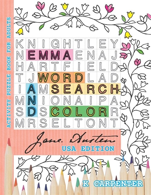 Emma Word Search and Color: Jane Austen Activity Puzzle Book for Adults (Paperback)